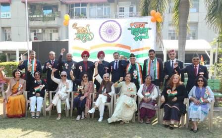 Celebrating Republic Day at Rajeev Vihar Society