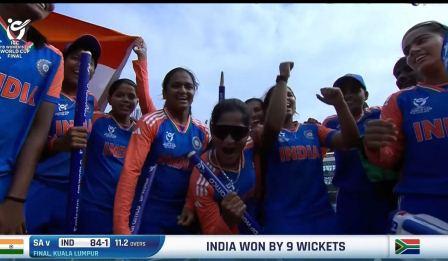 आईसीसी अंडर 19 महिला टी-20 विश्व कप में भारत बना चैम्पियन