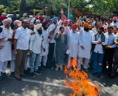 Punjab Congress workers protest Pahalgam terror attack
